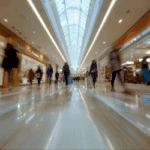 Pessoas no corredor de um shopping