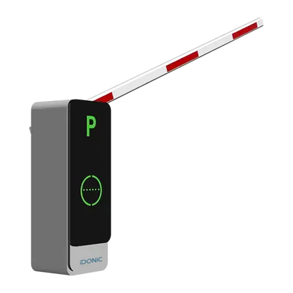 barreira de parque de estacionamento com leds e haste levantada