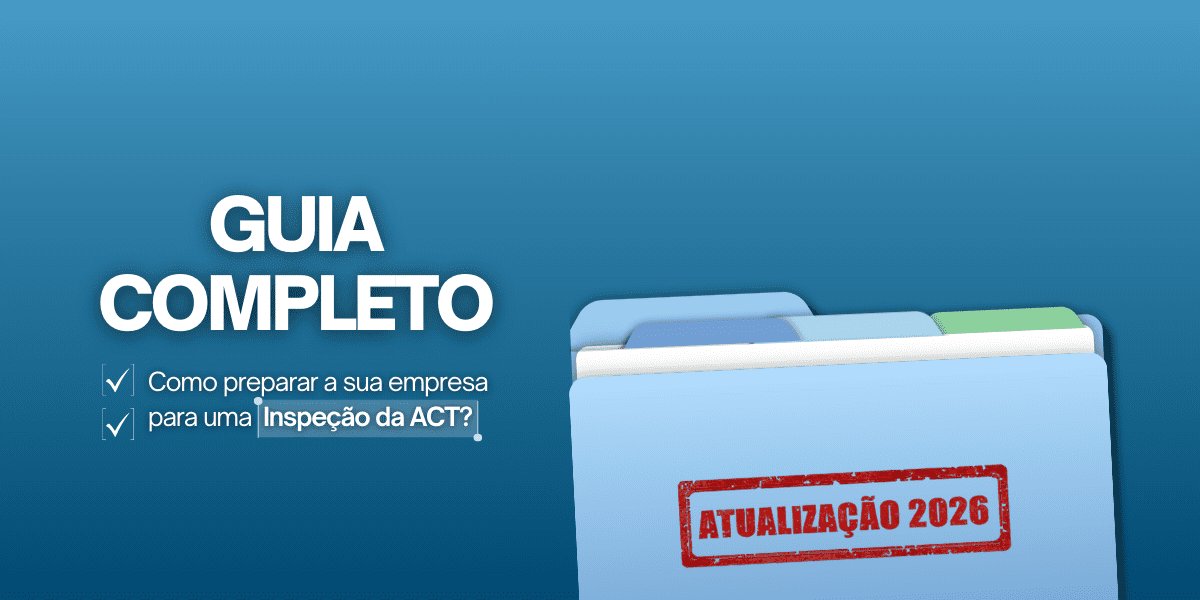 Banner com fundo azul, a frase Guia completo em destaque e imagem de pasta de arquivo com carimbo Atualização 2026